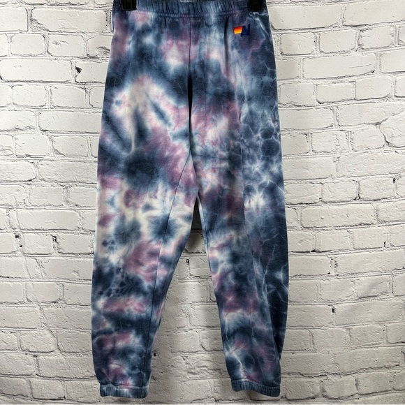 Aviator Nation Pants - Aviator Nation Hand Dyed Tie-Dye Sweatpants Joggers Comfortable Blue & Purple XS
